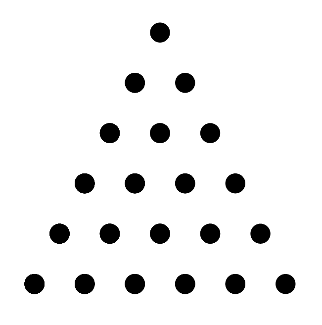 Next (6th) Triangular number (21 dots)
